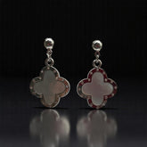 Brinco Trevo com Madrepérola no Centro